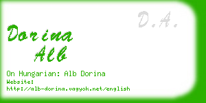 dorina alb business card